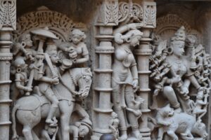 The stones narrate stories from Indian mythology